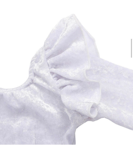 White Velvet Leotard