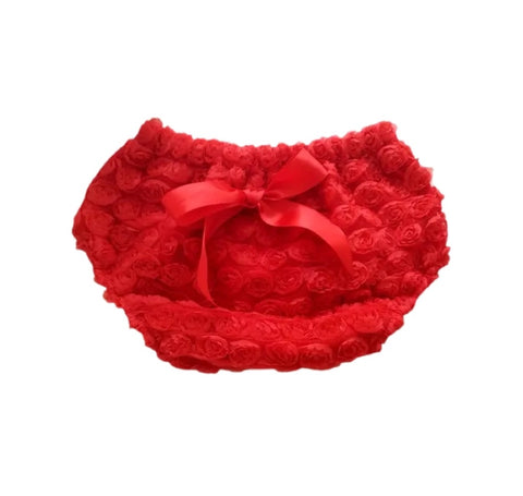 Red Floral Ruffle Bloomer