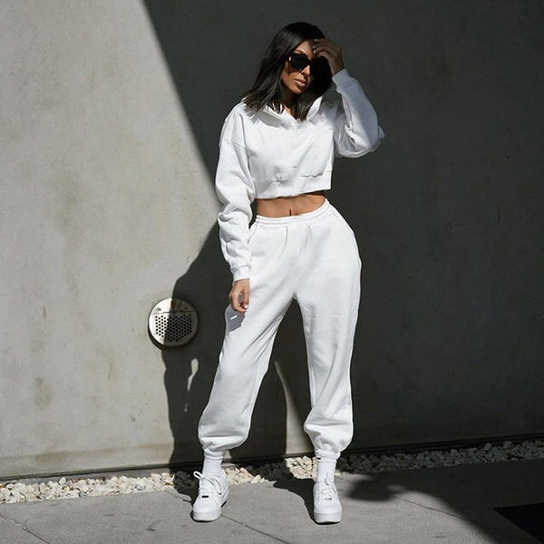 Mommy White Jogger Set