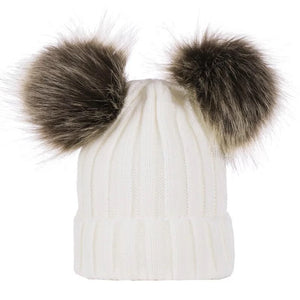 White Pom Beanie